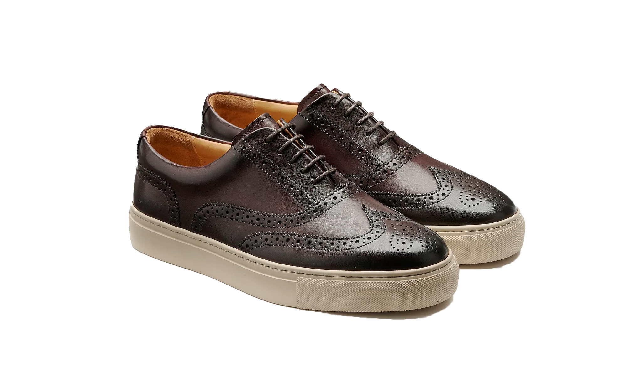 30% OFF - BARKER Owen Shoes - Men's Brogue Sneaker - Mocha Calf - Size: UK 8 & 12 - Image 3