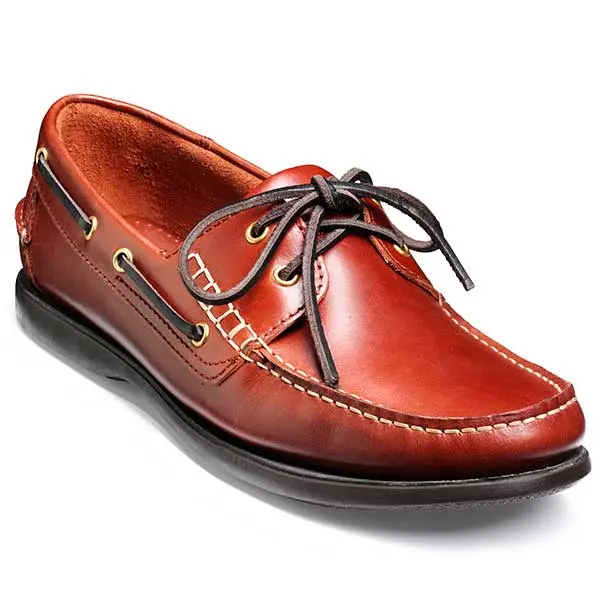 30% OFF - BARKER Wallis Deck Shoes - Mens - Brown Oiled Calf - Size: UK 7