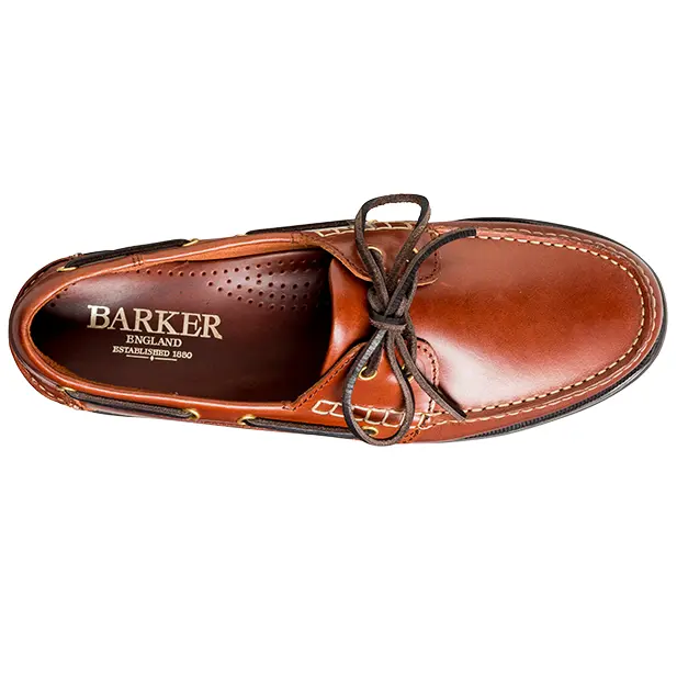 30% OFF - BARKER Wallis Deck Shoes - Mens - Brown Oiled Calf - Size: UK 7 - Image 3