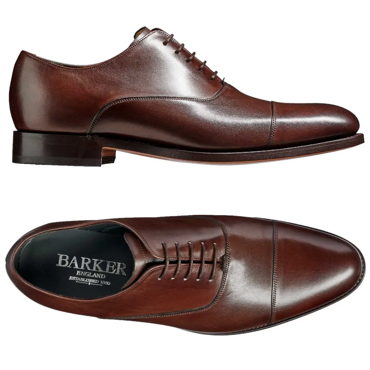30% OFF BARKER Winsford Shoes - Mens Oxford - Dark Walnut Calf Size: UK 8 - Image 2