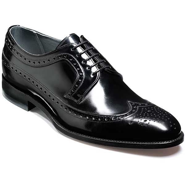 30% OFF BARKER Woodbridge Shoes - Mens Brogues - Black Polish Size: UK 12