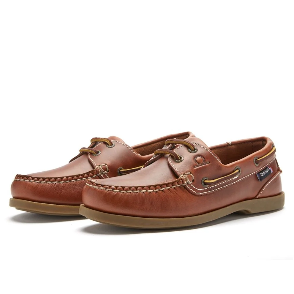 30% OFF CHATHAM Ladies Deck II G2 Leather Boat Shoes - Chestnut - Size: UK 8 - Image 2