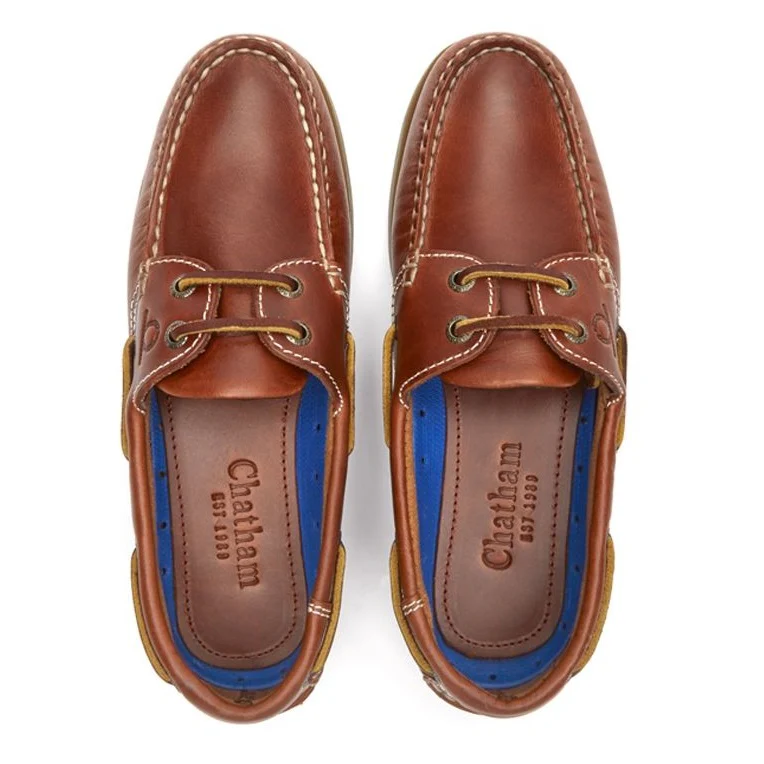 30% OFF CHATHAM Ladies Deck II G2 Leather Boat Shoes - Chestnut - Size: UK 8 - Image 3