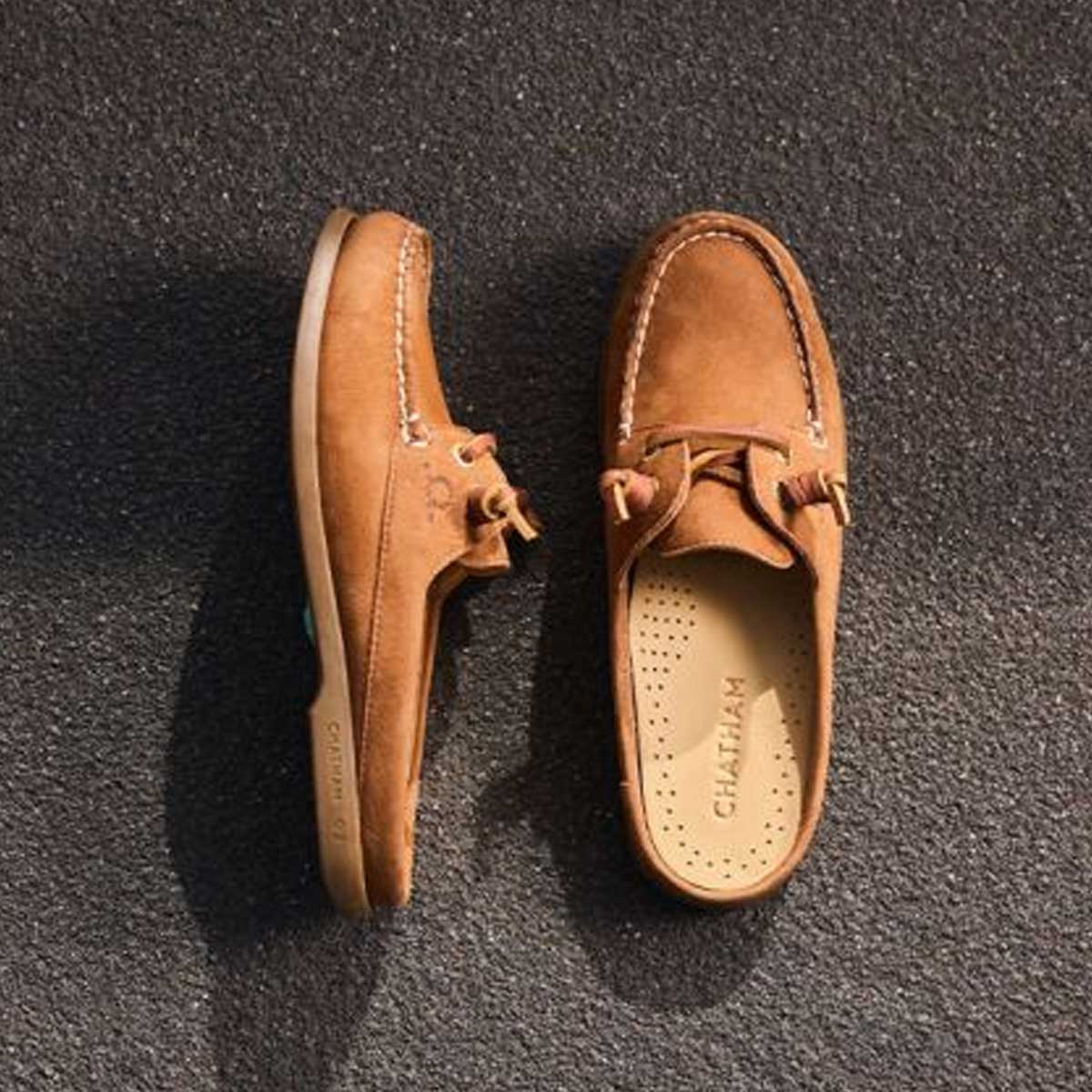 30% OFF CHATHAM Ladies Lyme G2 Leather Mule Boat Shoes - Tan - Size: UK 6.5 - Image 3