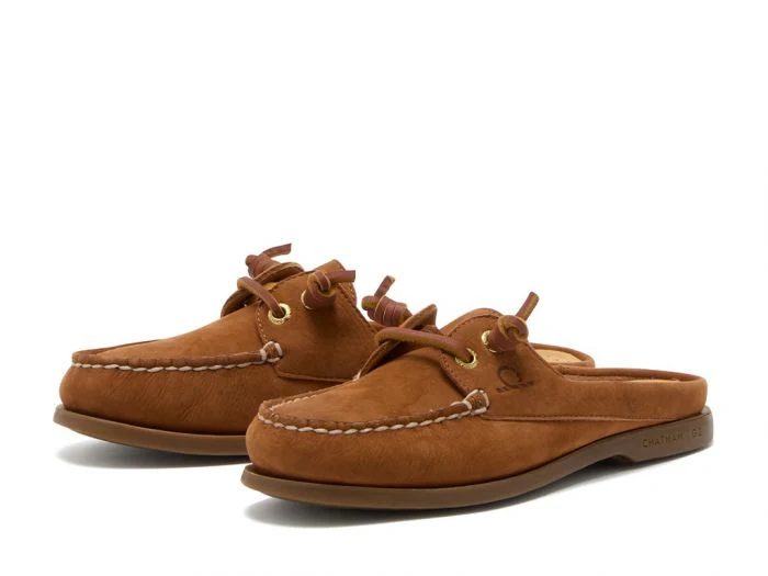30% OFF CHATHAM Ladies Lyme G2 Leather Mule Boat Shoes - Tan - Size: UK 6.5 - Image 5