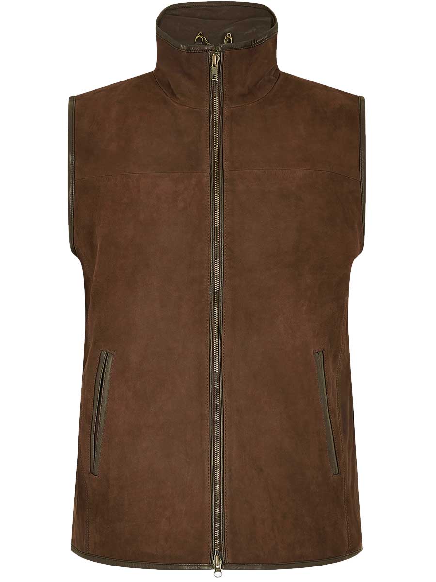 30% OFF - DUBARRY Dunhill Leather Gilet - Mens - Walnut - Size: M - Image 2