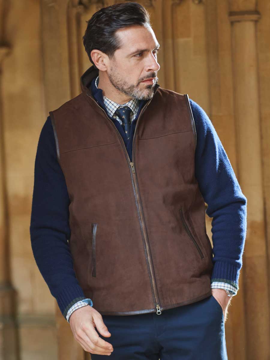 30% OFF - DUBARRY Dunhill Leather Gilet - Mens - Walnut - Size: M - Image 3