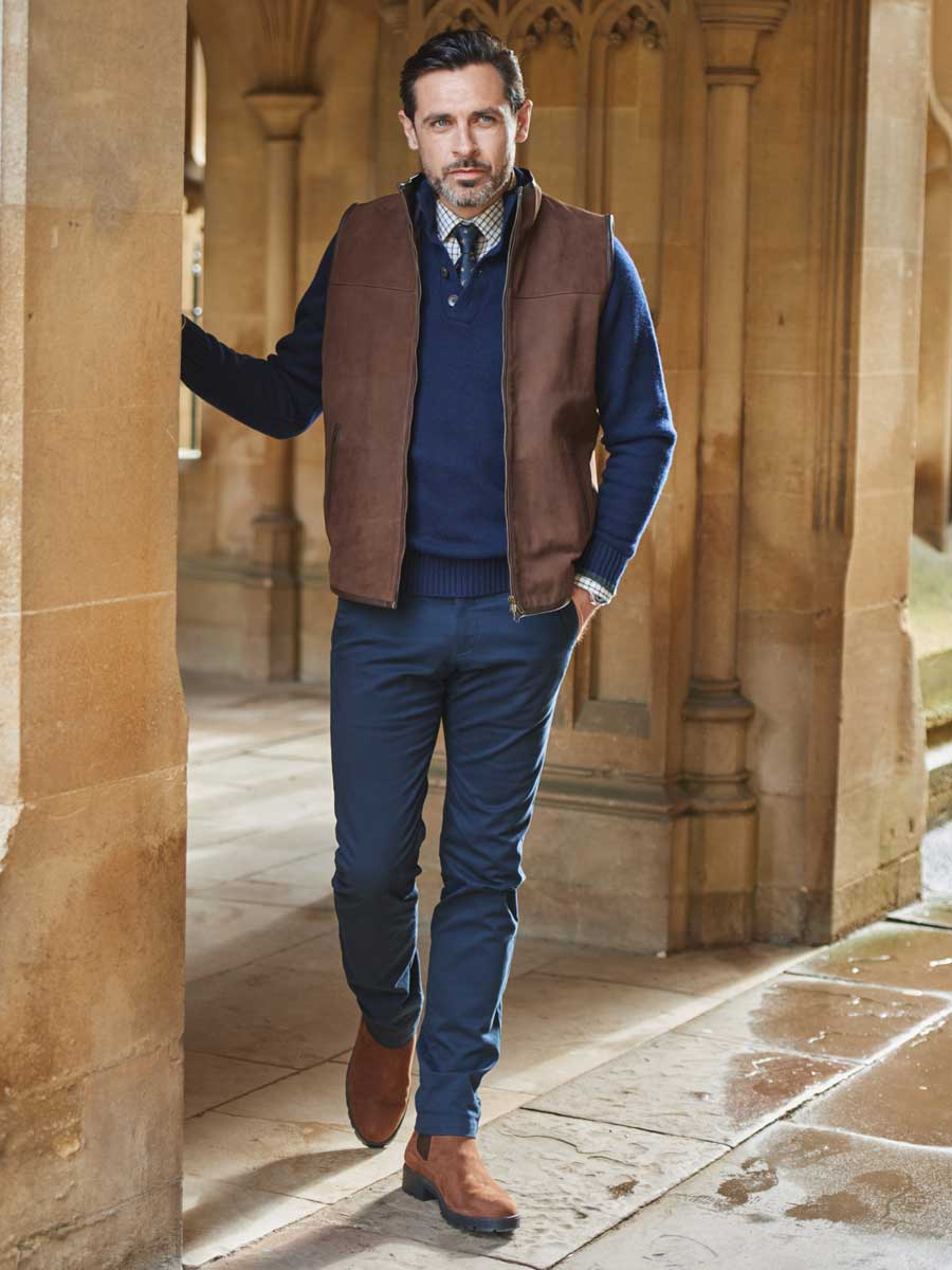 30% OFF - DUBARRY Dunhill Leather Gilet - Mens - Walnut - Size: M - Image 6