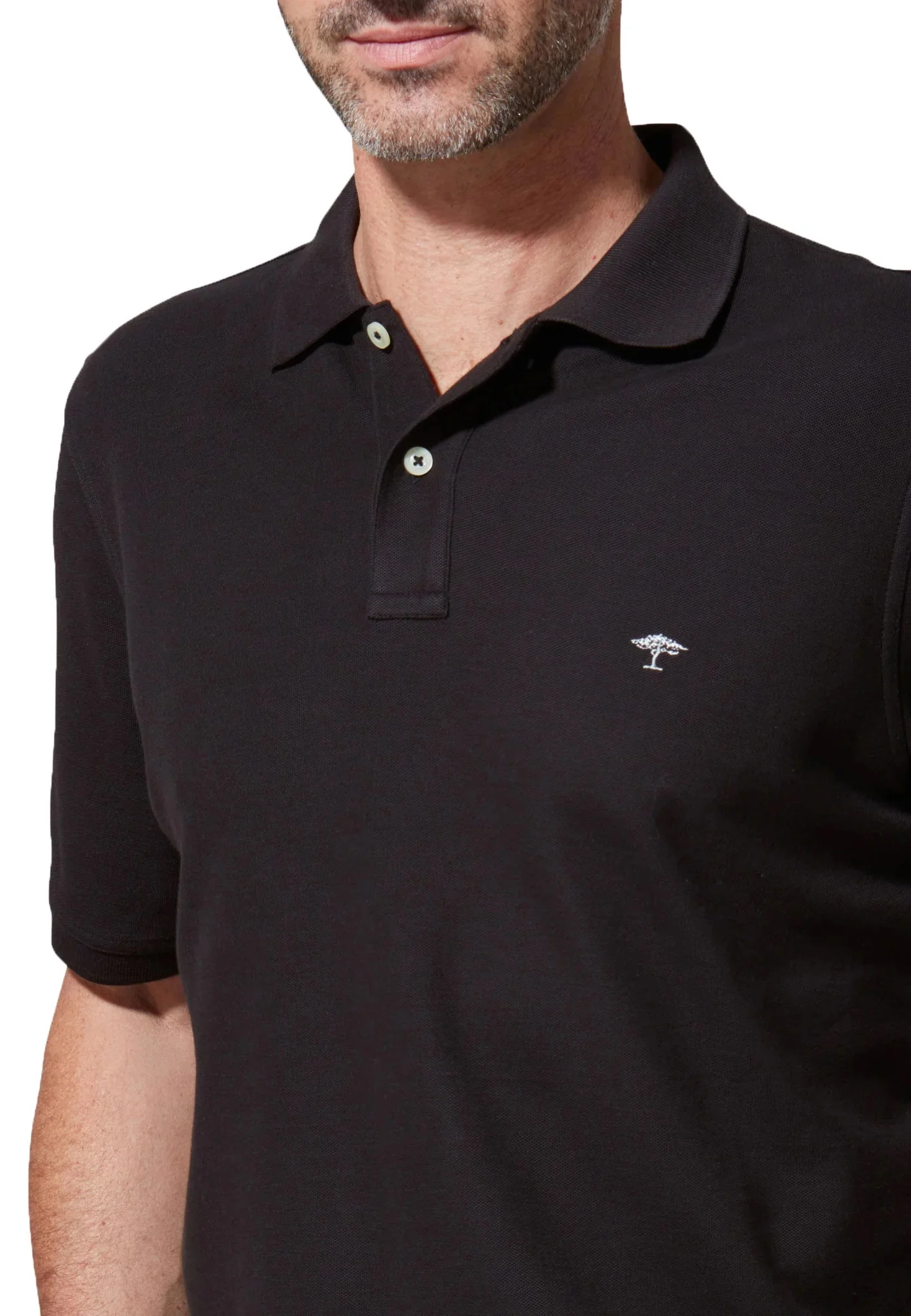 30% OFF - FYNCH HATTON Pique Polo Shirt - Men's Supima Cotton – Black - Size: LARGE - Image 6