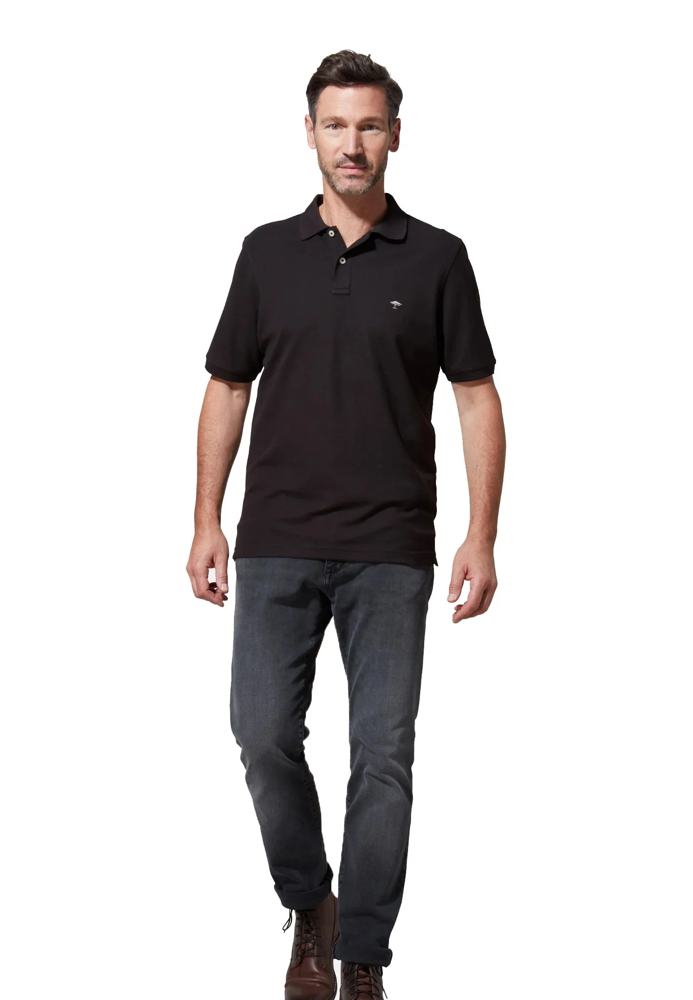 30% OFF - FYNCH HATTON Pique Polo Shirt - Men's Supima Cotton – Black - Size: LARGE - Image 7