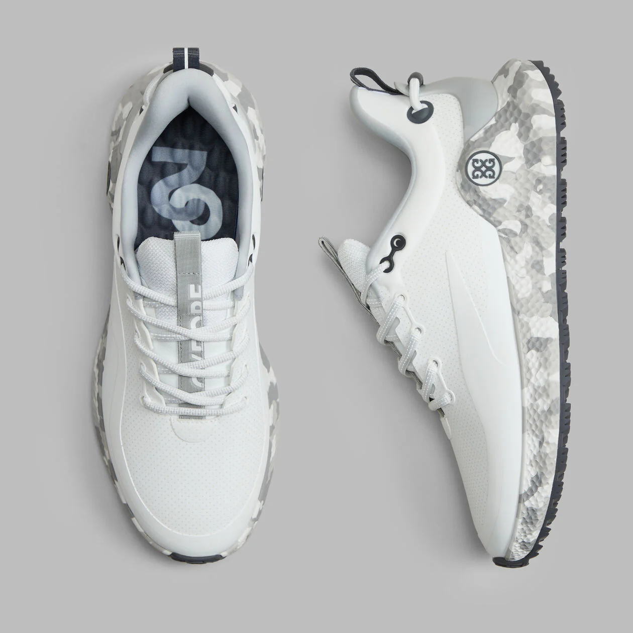 30% OFF - G/FORE MG4+ O2 Men’s Perforated Golf Shoes – Camo Accent - Snow / Nimbus - Size: UK 11.5 - Image 3