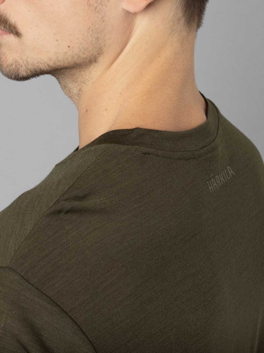 30% OFF HARKILA Base All Season Short Sleeve T-Shirt - Mens - Willow Green - Size: M - Image 4