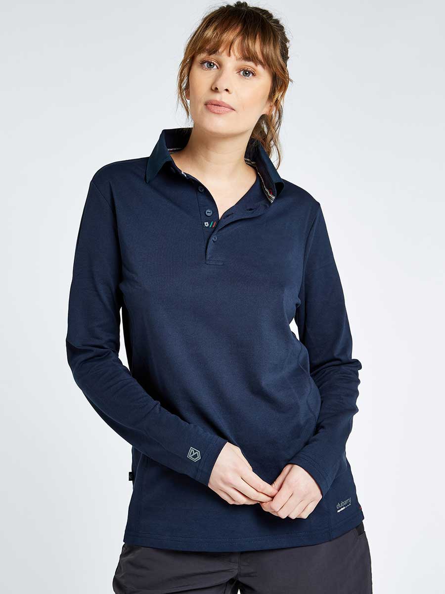 50% OFF DUBARRY Freshford Long-Sleeved Technical Polo - Navy - Size: XS - Image 5