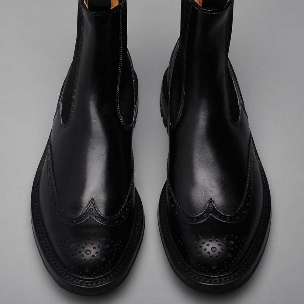 30% OFF TRICKER'S Henry Boots - Mens Commando Sole - Black Calf - Size: UK 8.5 - Image 4