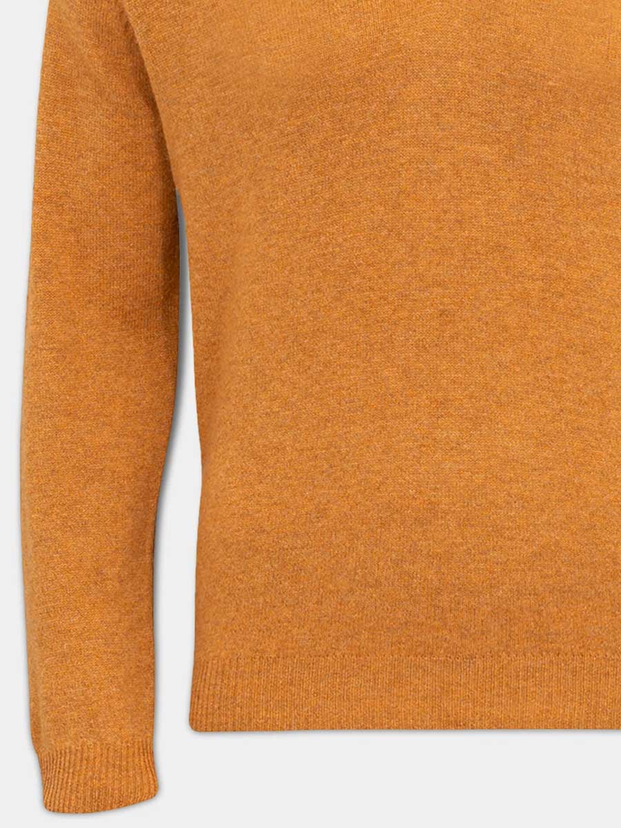 ALAN PAINE Streetly Men's V Neck Lambswool Jumper - Gazelle - Image 4