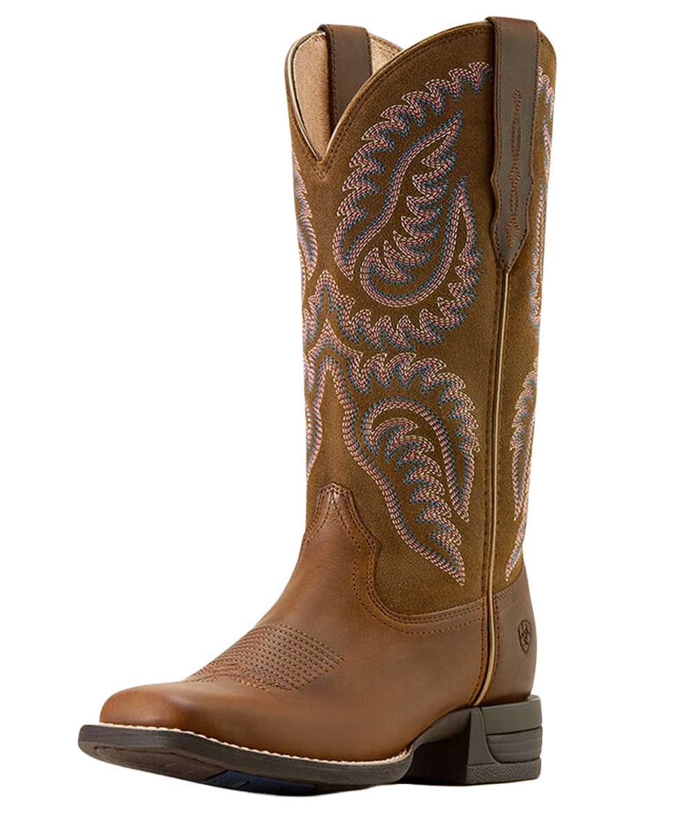 ARIAT Cattle Caite Stretchfit Western Boot - Womens - Distressed Brown