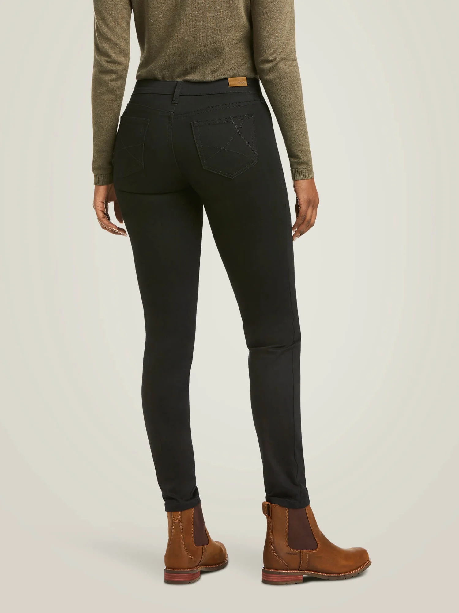 ARIAT Forever Skinny Jeans - Ladies - Perfect Rise - Black Rinse - Image 3