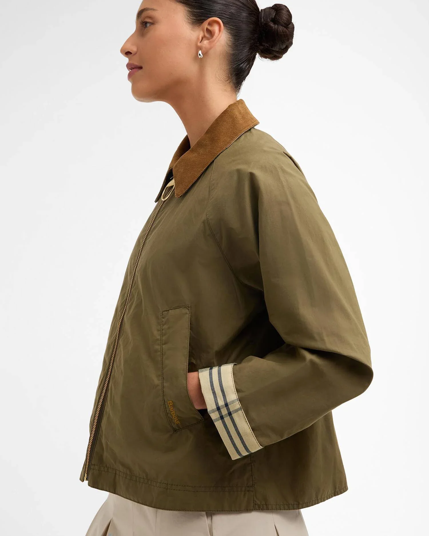 BARBOUR Catlin Casual Jacket - Women's - Dusky Green/ Ancient - Image 2