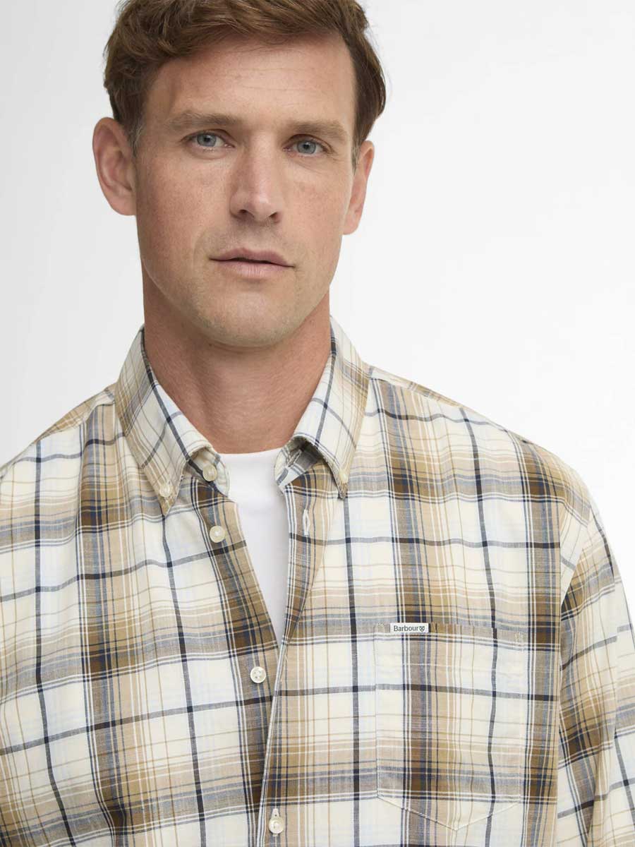 BARBOUR Witton Checked Regular Shirt - Mens - Whisper White - Image 5
