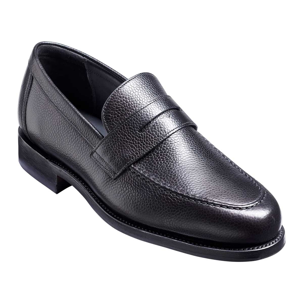 BARKER Jevington Shoes - Mens Loafers - Black Grain
