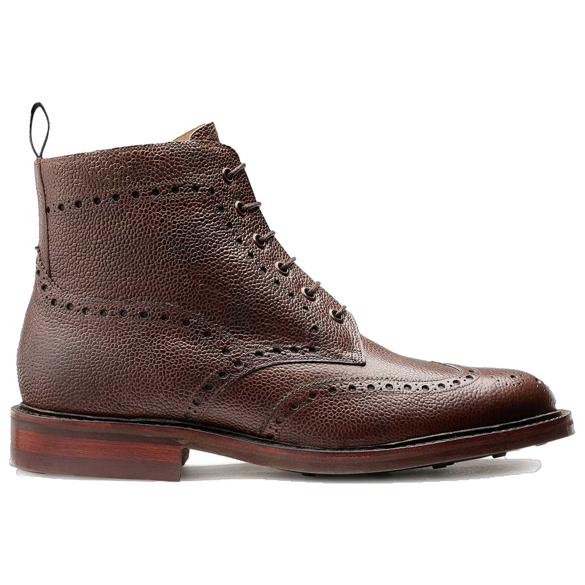 BARKER Pennine Boots - Mens Derby Brogue - Chocolate Grain - Image 3