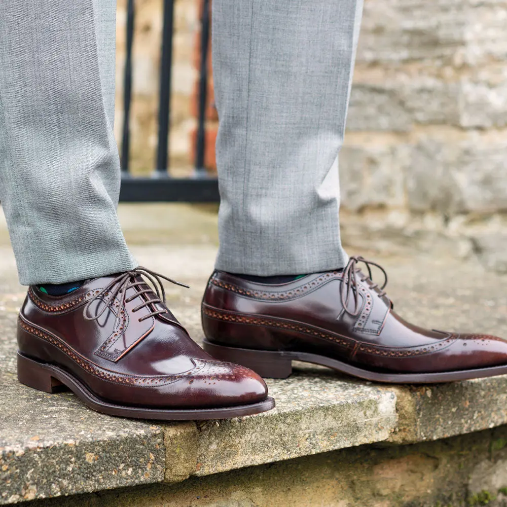 BARKER Woodbridge Shoes - Mens Brogues - Brandy Polish - Image 2