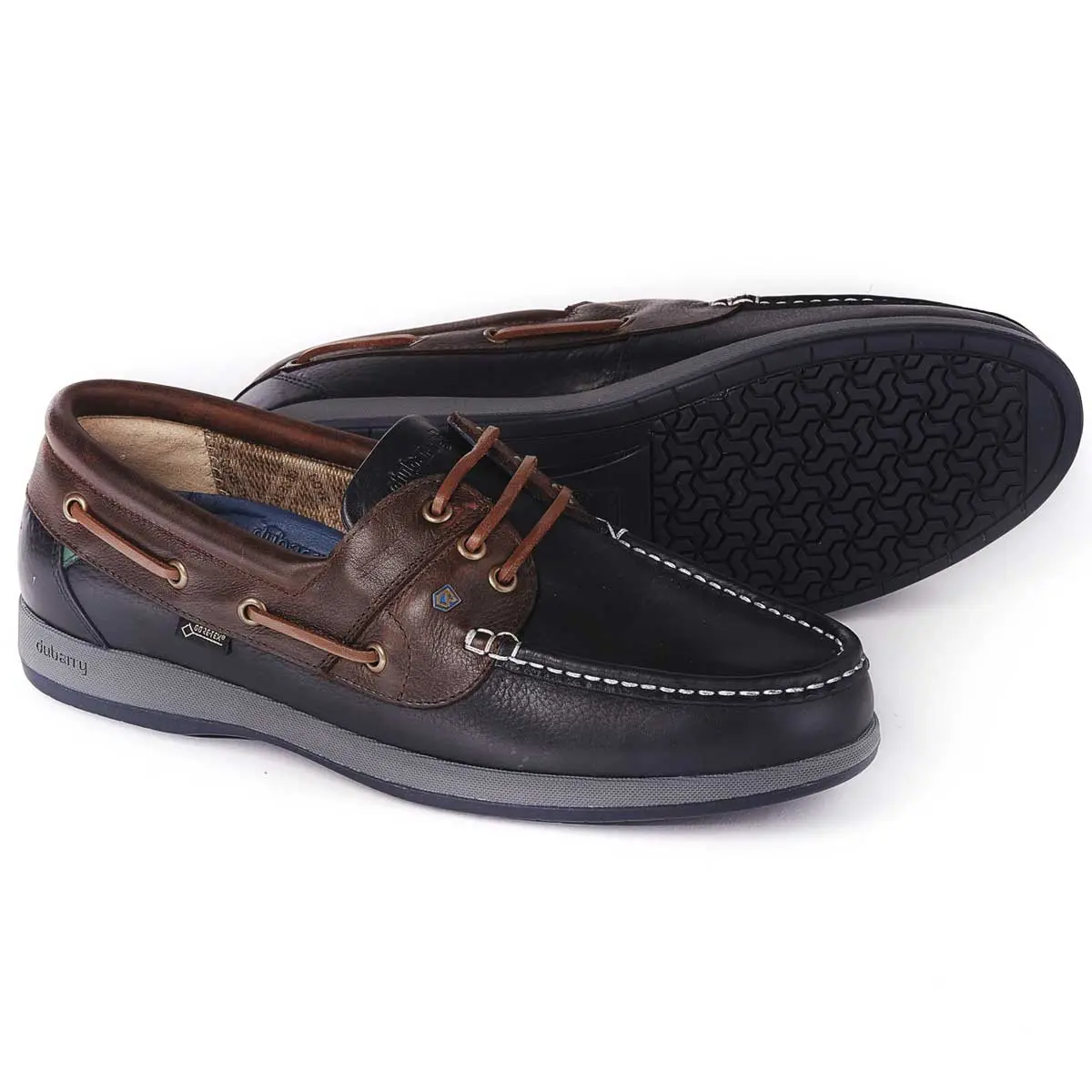 DUBARRY Mariner Deck Shoes - Men's Gore-Tex - Navy & Brown - Image 2