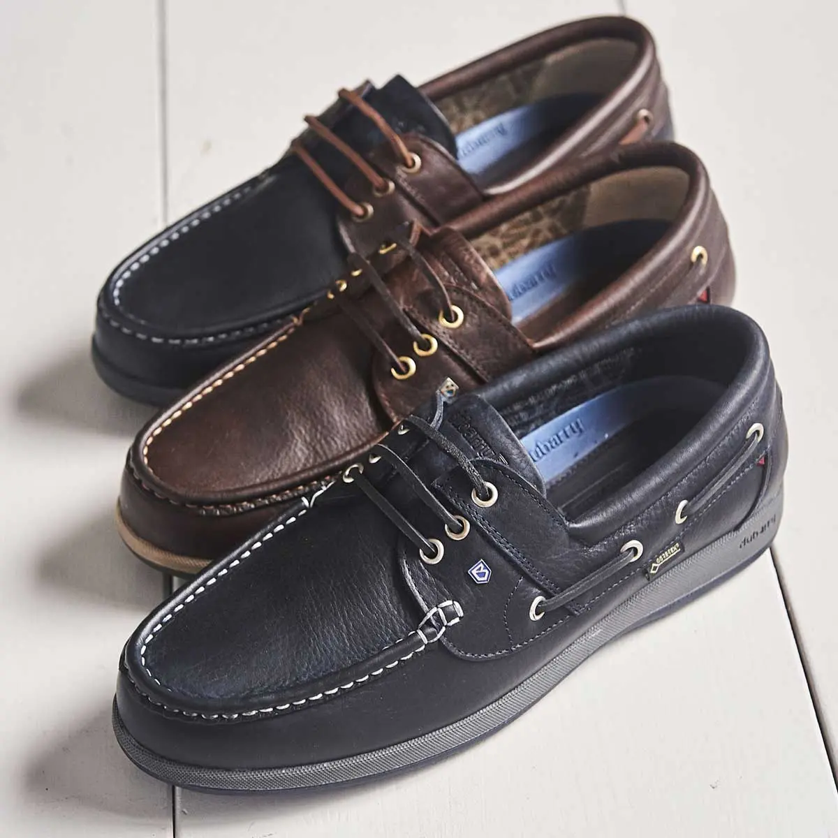 DUBARRY Mariner Deck Shoes - Men's Gore-Tex - Navy & Brown - Image 5