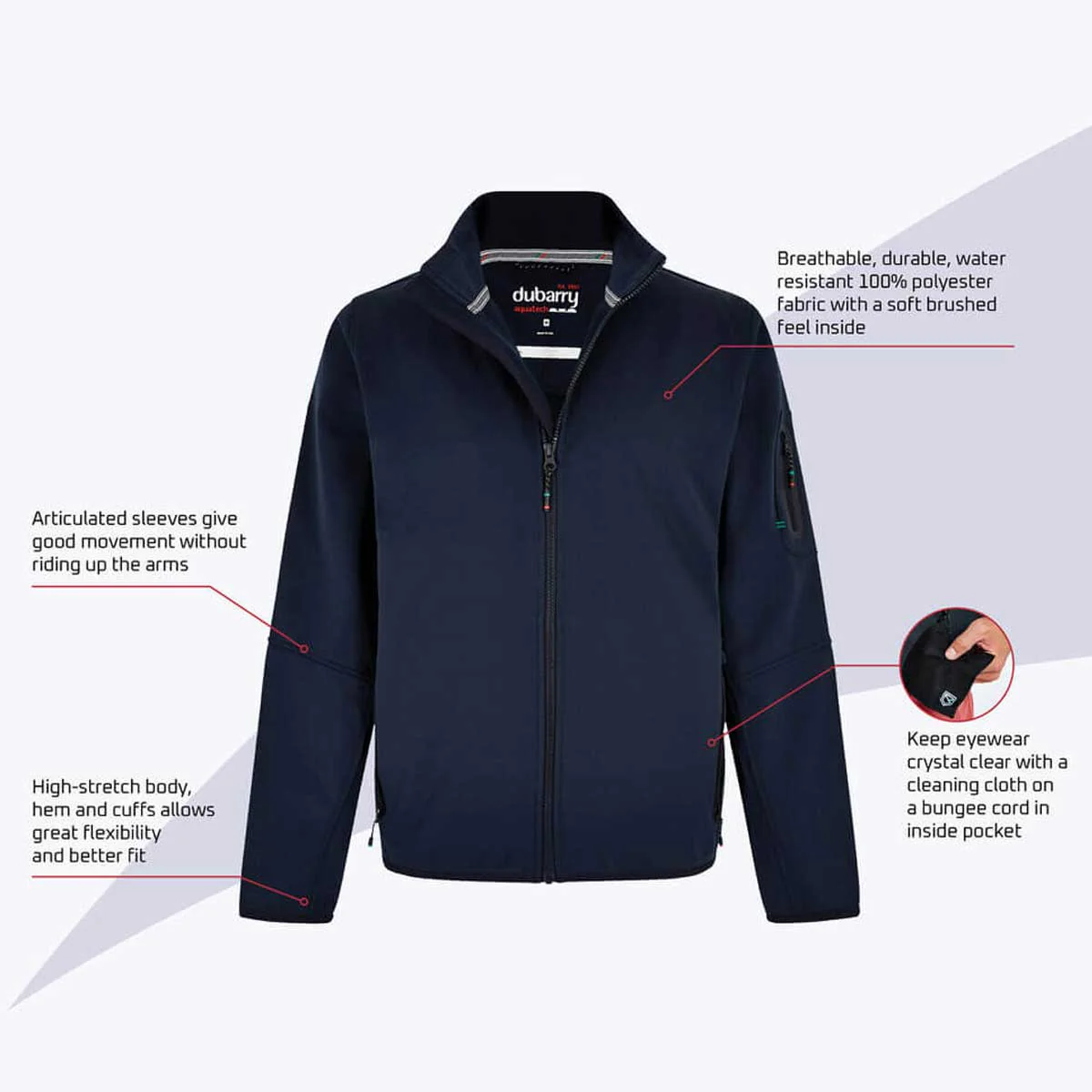 DUBARRY Ibiza Softshell Technical Jacket - Men's - Navy - Image 4