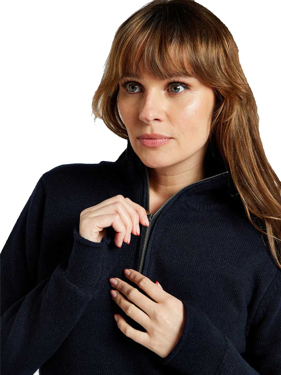 DUBARRY Morrisey Zip Neck Sweater - Women's - Navy - Image 2
