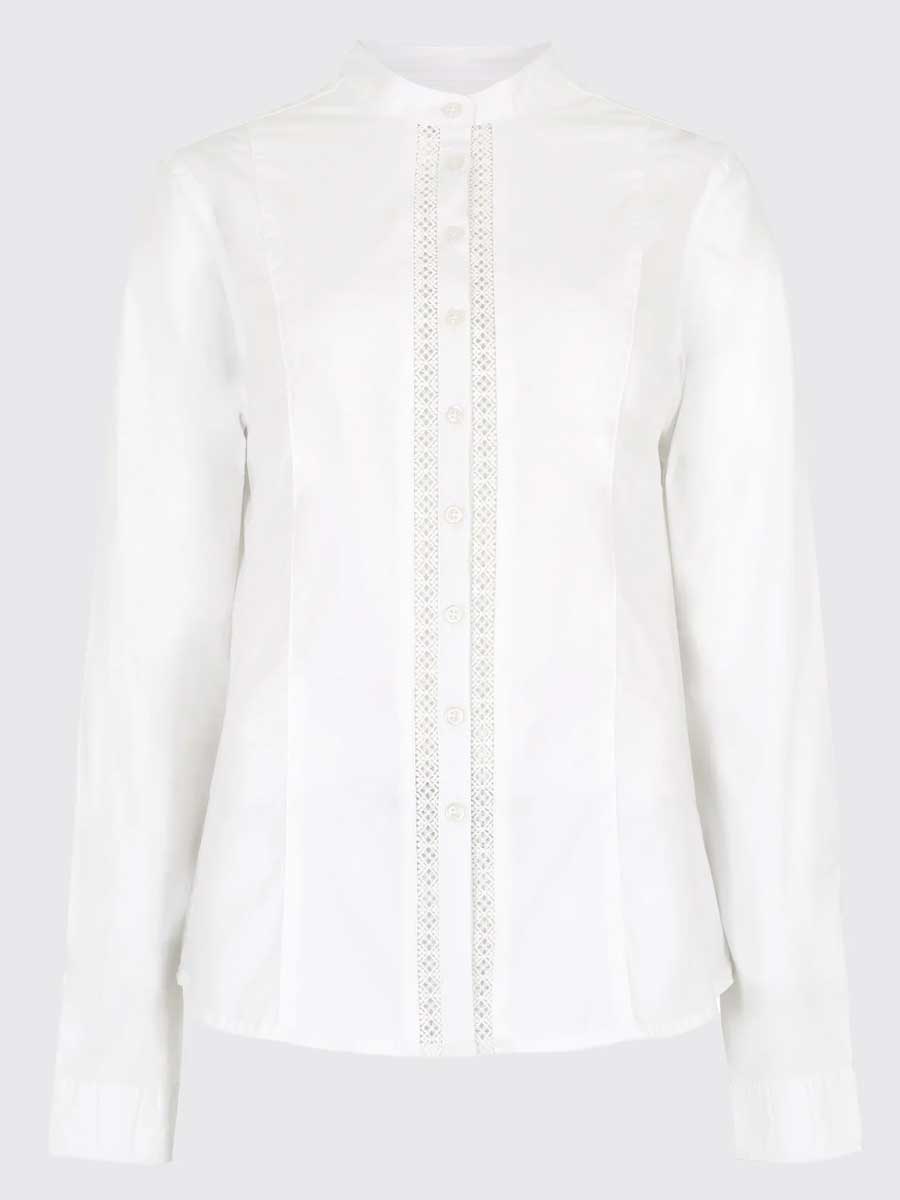 40% OFF - DUBARRY Waterlily Women's Mandarin Collar Shirt - White - Size: UK 16 - Image 6