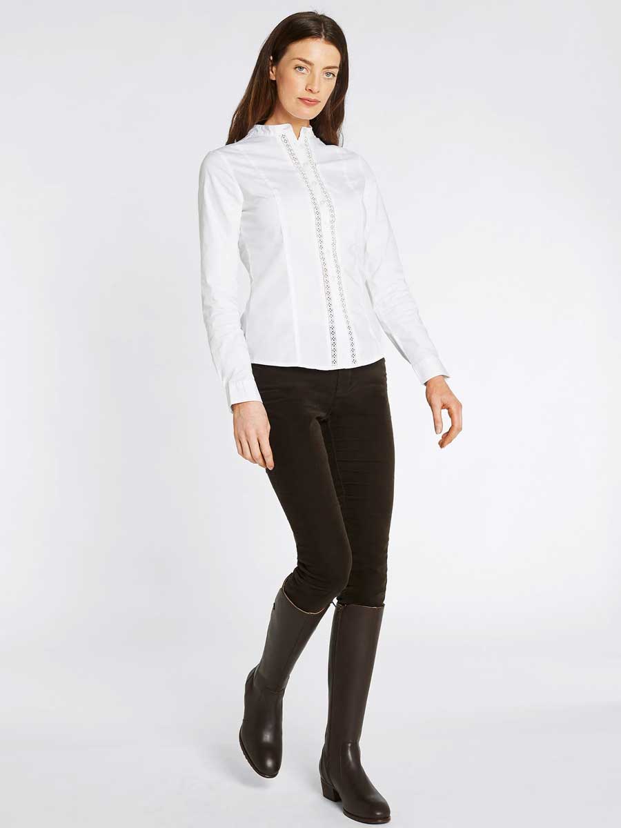 40% OFF - DUBARRY Waterlily Women's Mandarin Collar Shirt - White - Size: UK 16 - Image 7