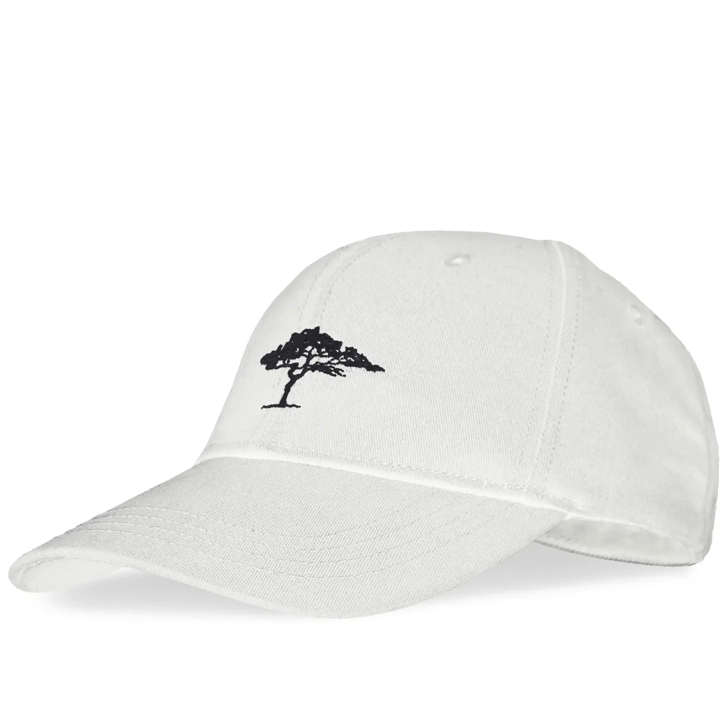 FYNCH HATTON Embroidered Cotton Cap – White