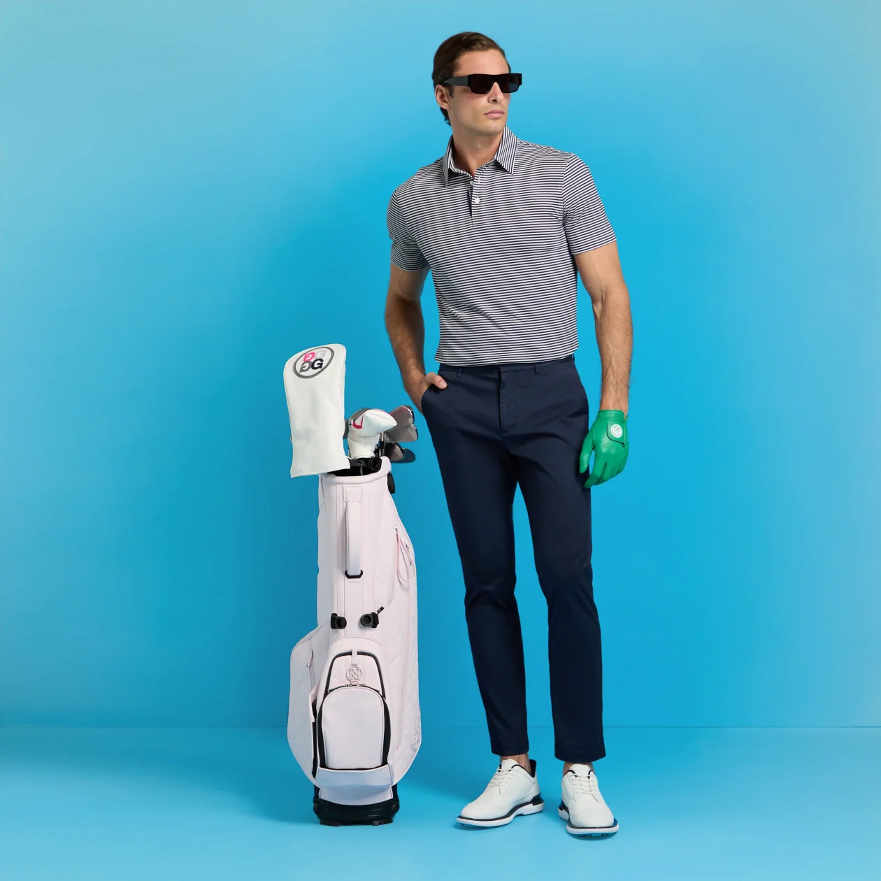 G/FORE Daytona Plus Carry Golf Bag by Vessel – Stand Bag – Blush - Image 2