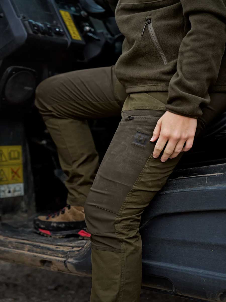 HARKILA Fjell Trousers - Womens - Dark Olive / Willow Green - Image 5