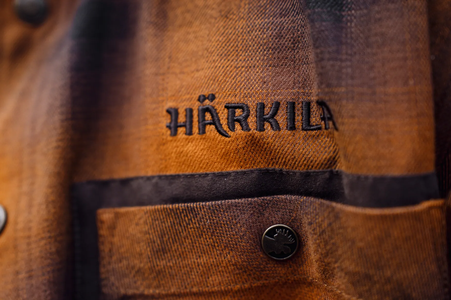HARKILA Folke Long Sleeve Shirt - Mens - Maple Check - Image 7