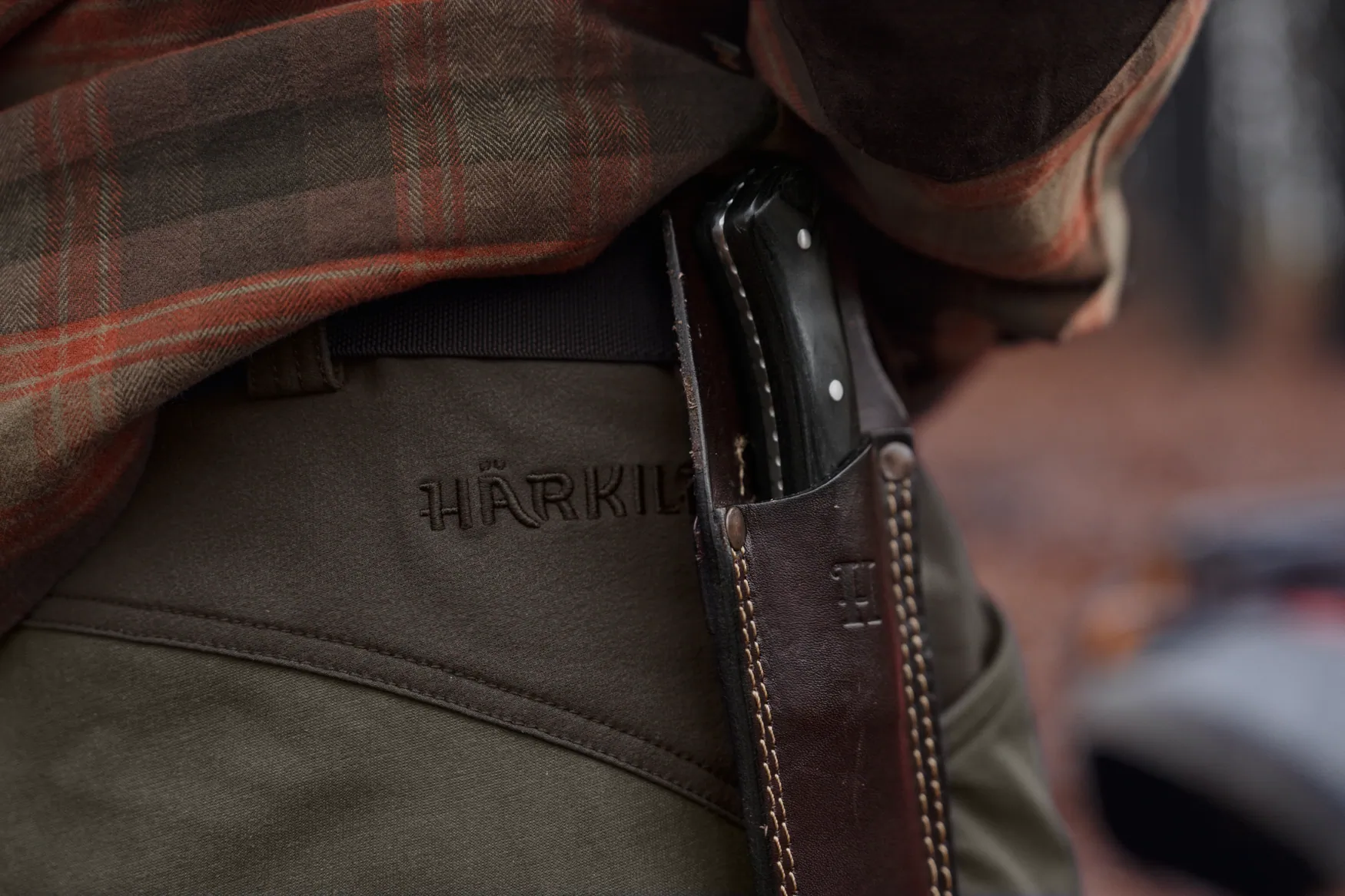 HARKILA Hill Trousers - Mens - Black Olive / Forest Night - Image 4