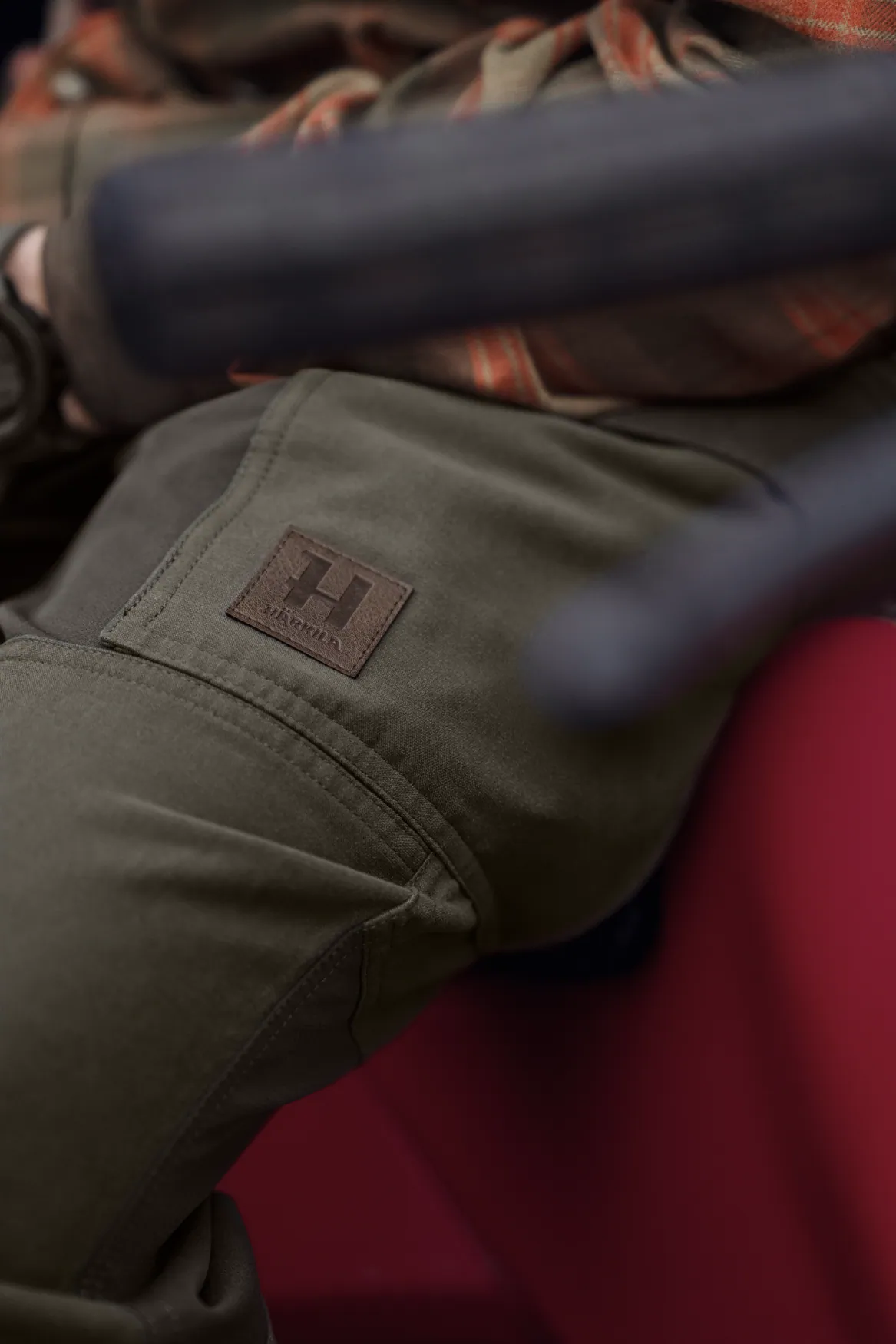 HARKILA Hill Trousers - Mens - Black Olive / Forest Night - Image 5