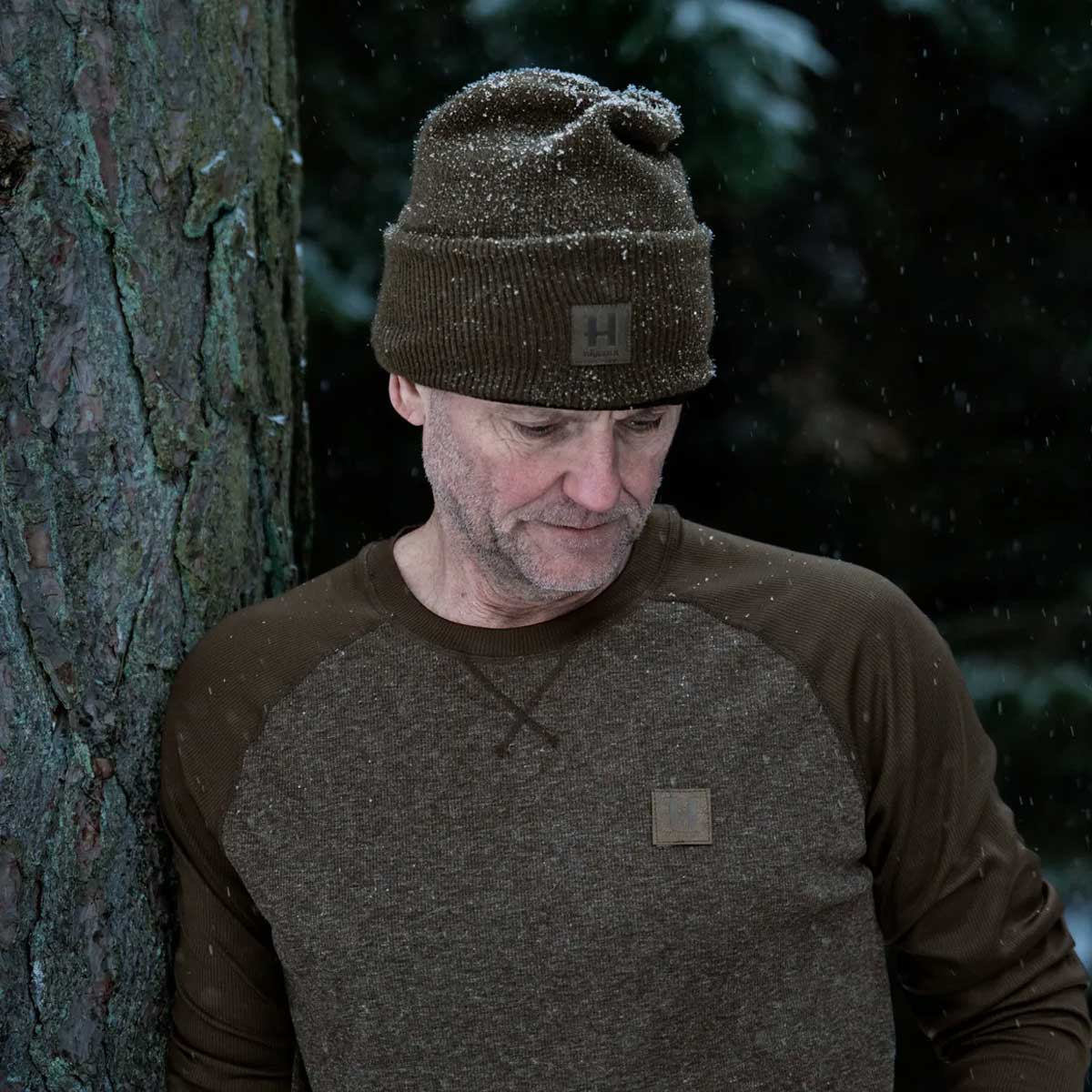 HARKILA Kodiak CleverWool Long Sleeved T-Shirt - Mens - Dark Hunting Green - Image 2