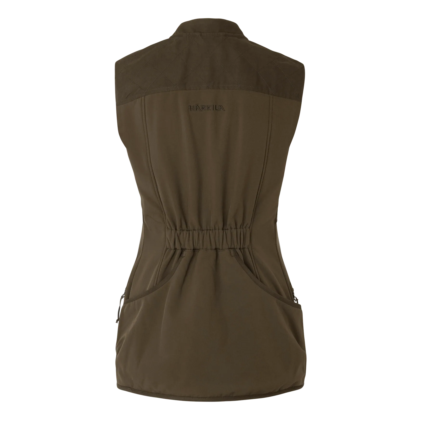 HARKILA Skye Shooting Waistcoat - Womens - Willow Green / Shadow Brown - Image 3