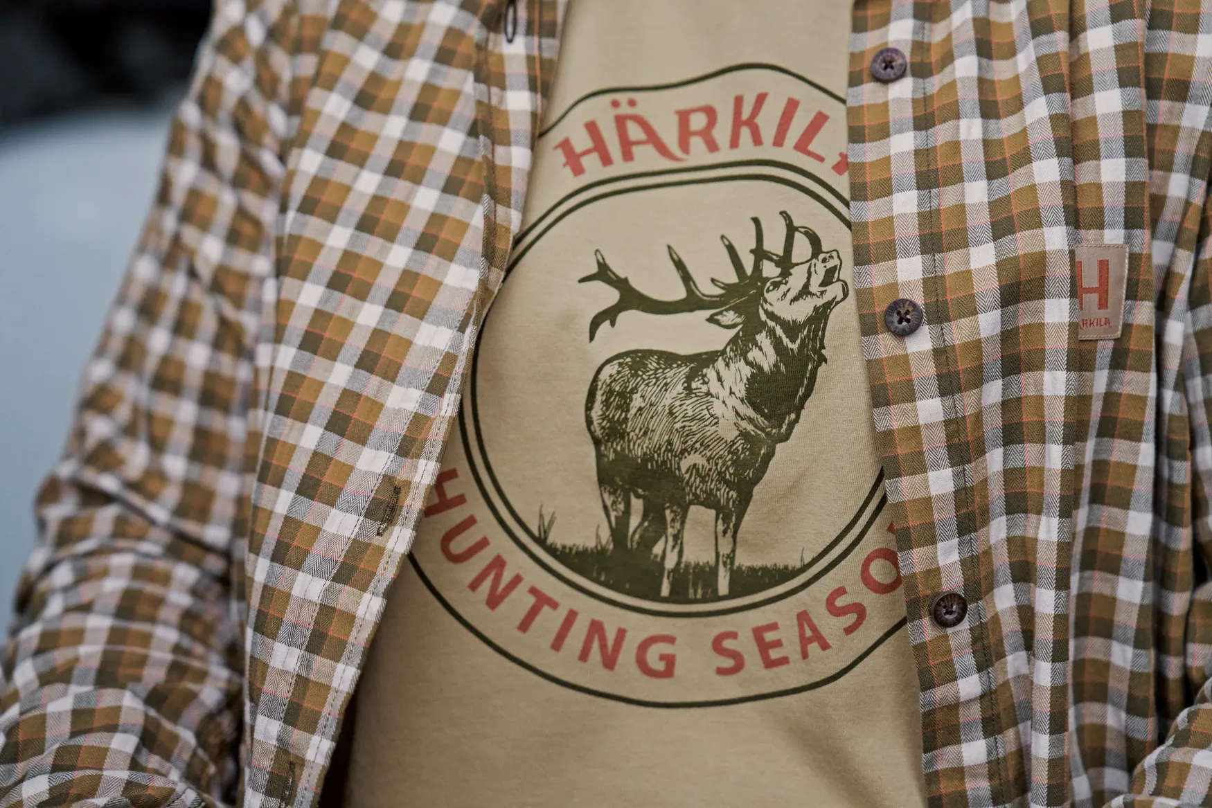 HARKILA Stag Badge T-Shirt - Womens - Sand - Image 4