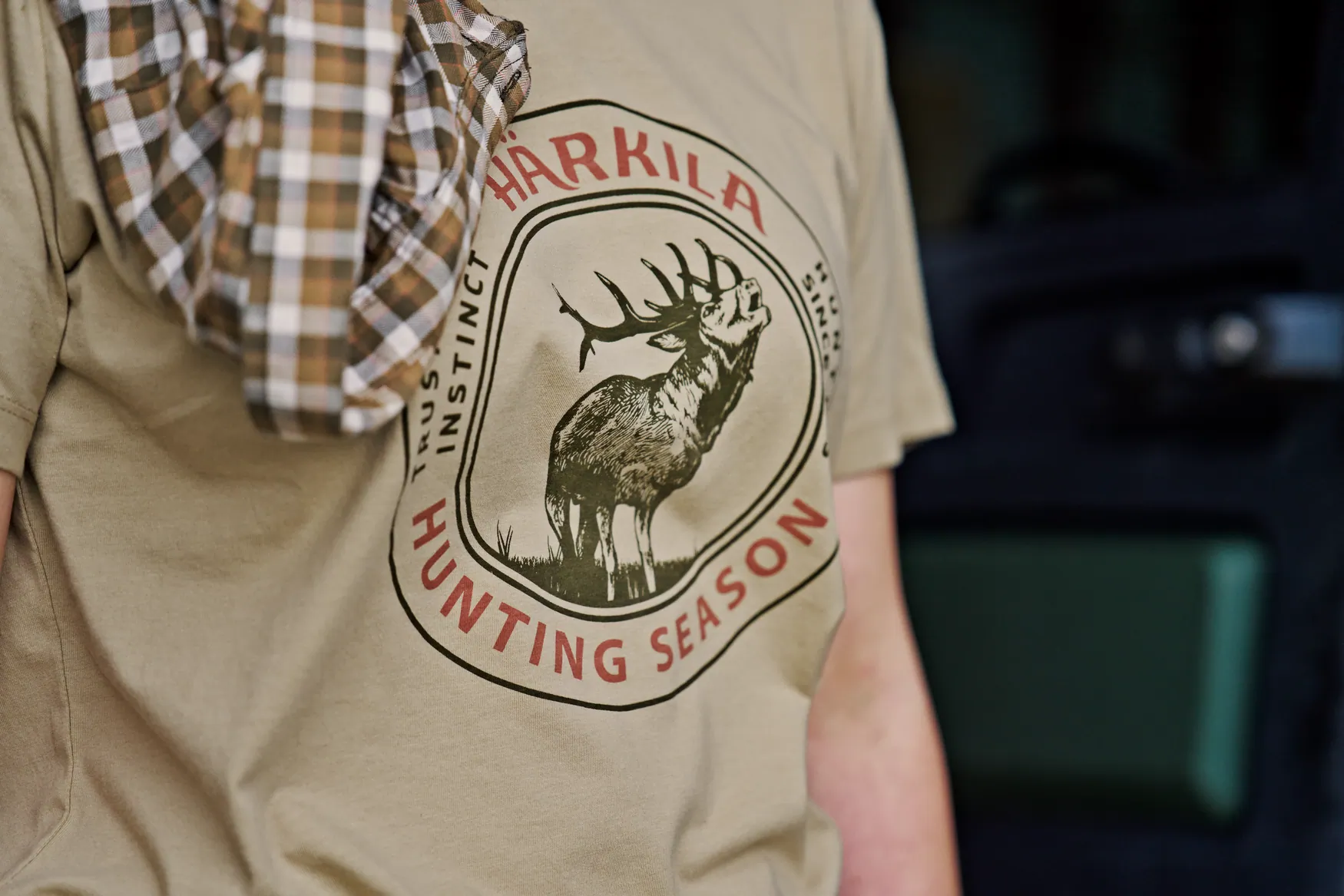 HARKILA Stag Badge T-Shirt - Womens - Sand - Image 5
