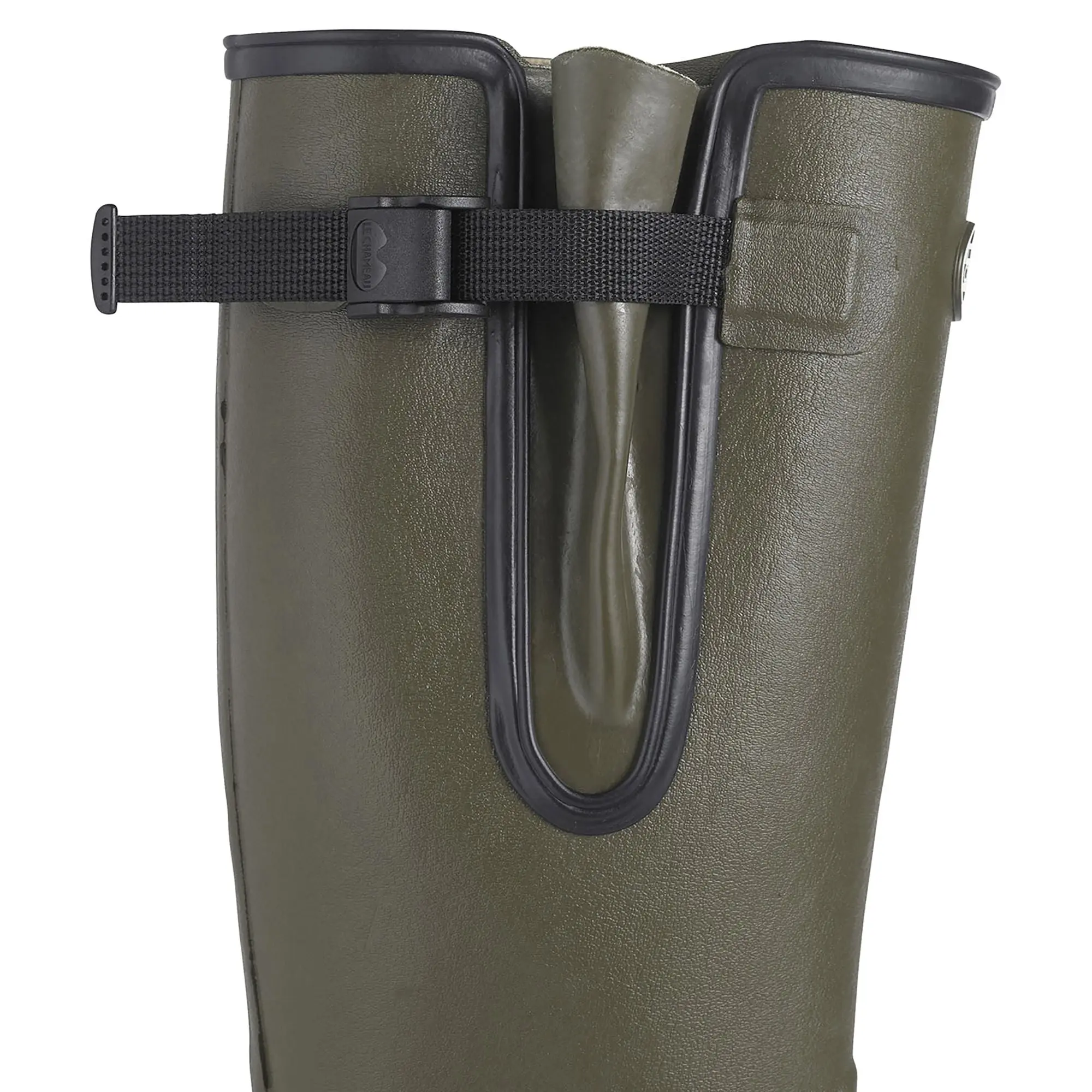 LE CHAMEAU Vierzon Boots - Ladies Jersey Lined - Dark Green - Image 4