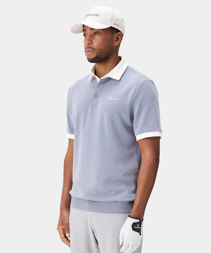MACADE AR Tech Polo Shirt – Men's - Gray - Image 3