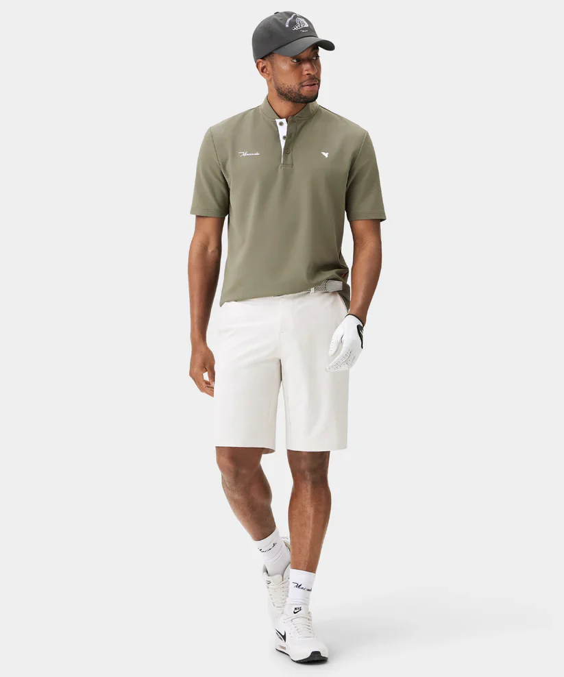 MACADE Men’s Lightweight Golf Shorts – Four-Way Stretch – Bone White - Image 4