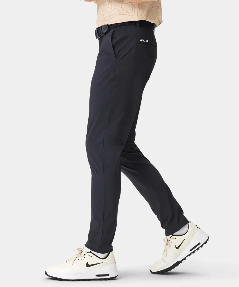 30% OFF - MACADE Men's Lightweight Golf Trousers – Technical Stretch Tapered Fit - Navy - Size: 34 LONG - Image 4