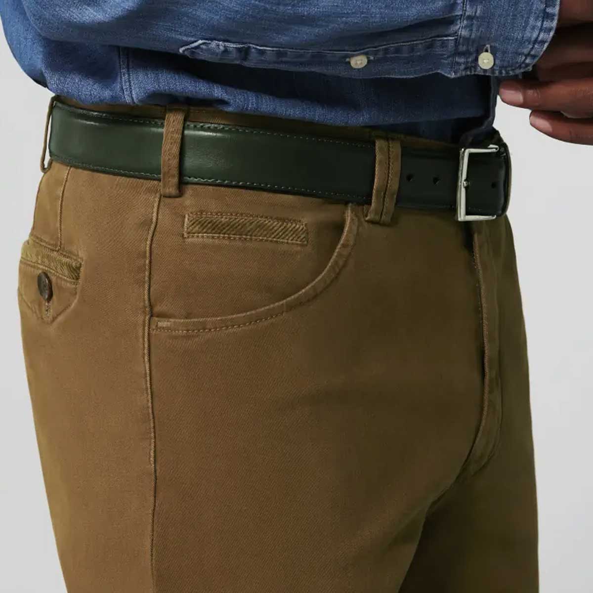 MEYER Belt - 603 Stretch Leather - Dark Green - Image 2