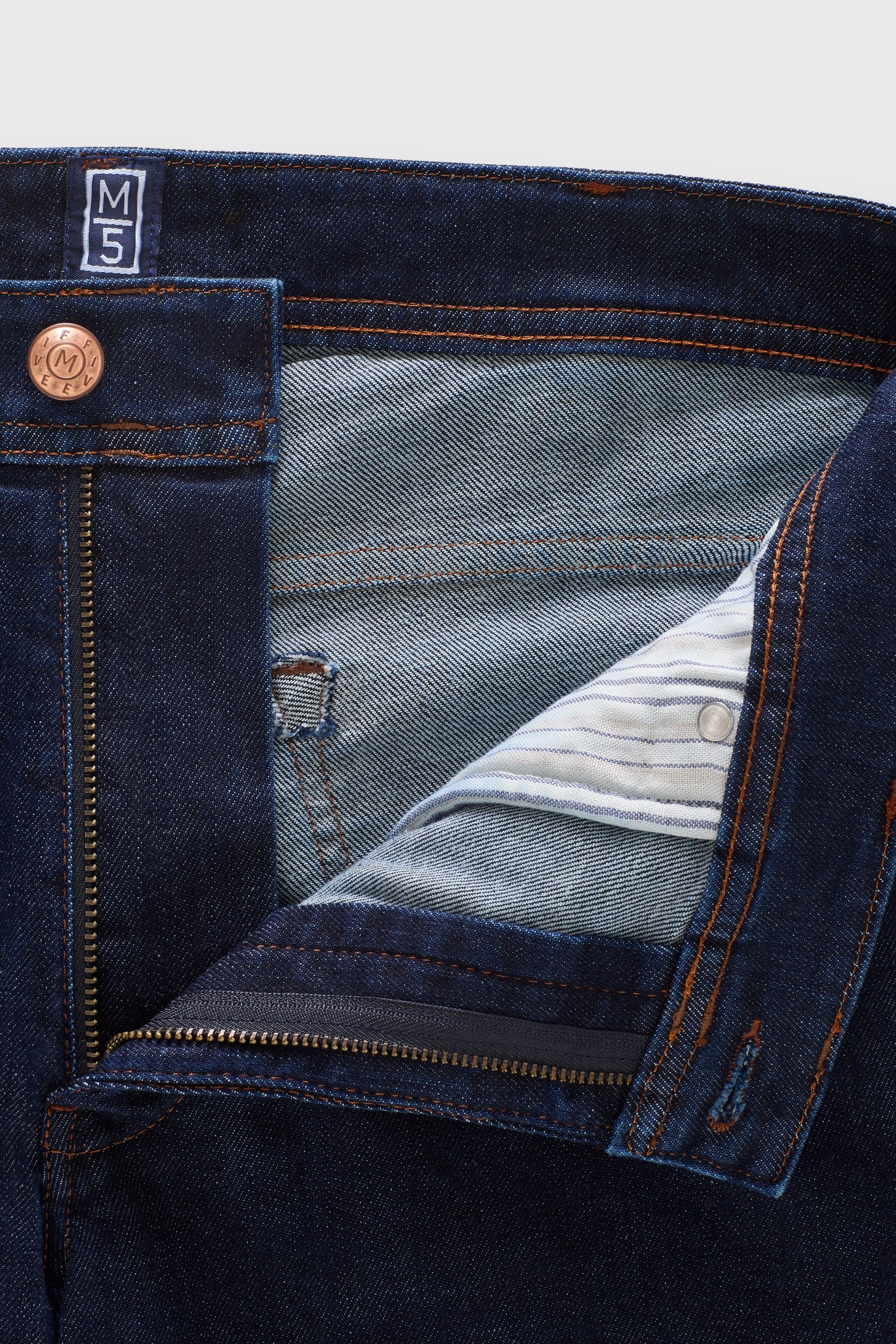 MEYER M5 Jeans – 6291 Modern Fit – Hand-Finished Organic Stretch Denim – Dark Blue Stone - Image 6