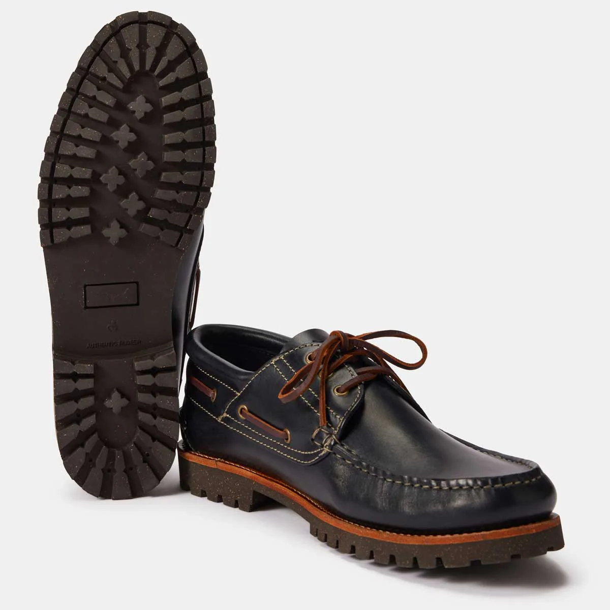 RM WILLIAMS Dockyard Moccasin Boat Shoes - Men's - Navy - Image 3
