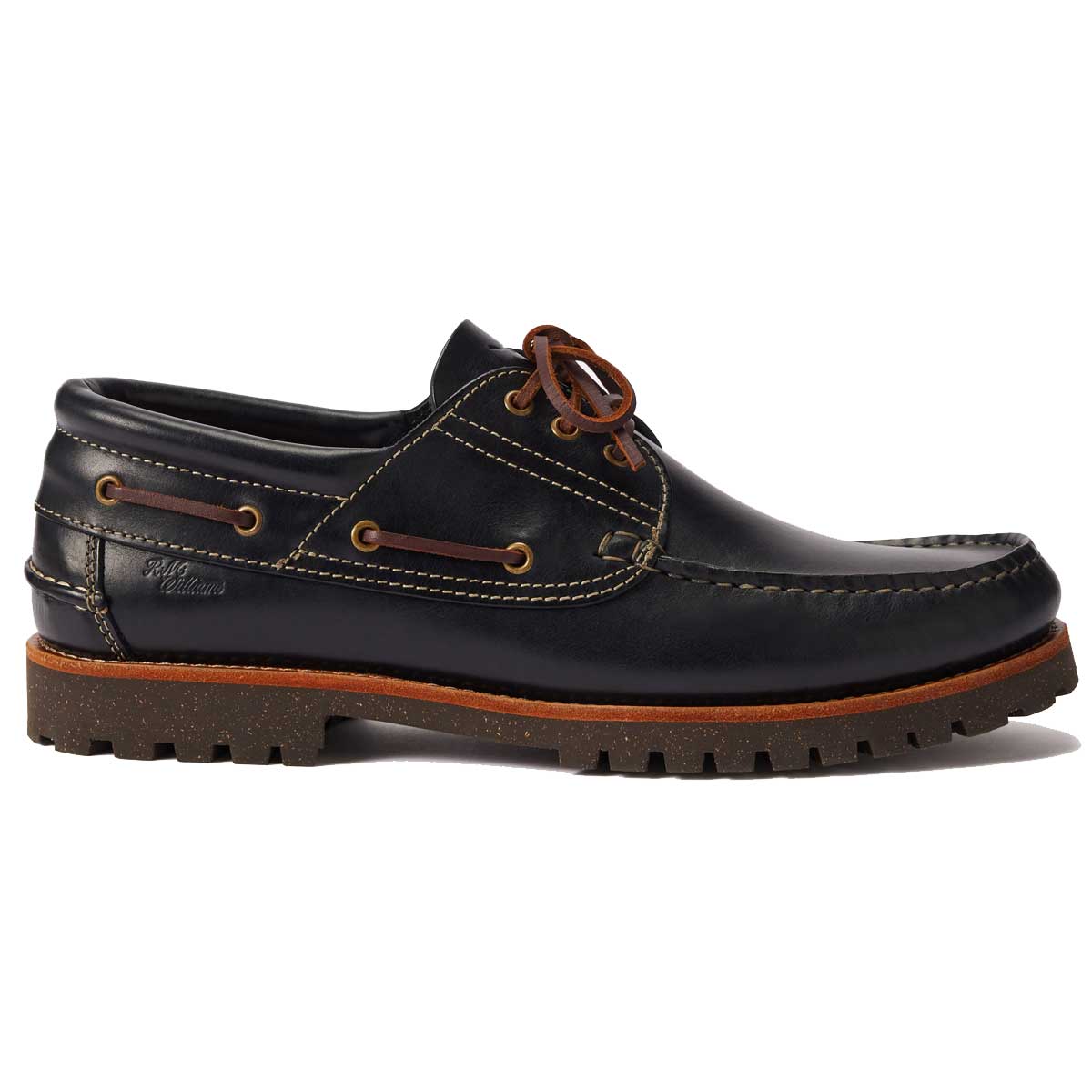 RM WILLIAMS Dockyard Moccasin Boat Shoes - Men's - Navy - Image 4
